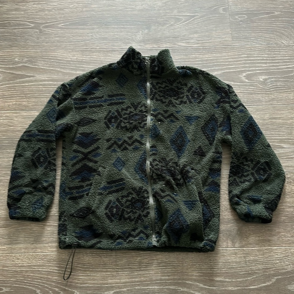 vintage fleece native american print sweater